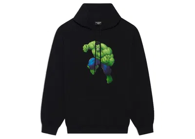 Pre-owned Balenciaga Hulk 2021 Marvel Medium Fit Hoodie In Black