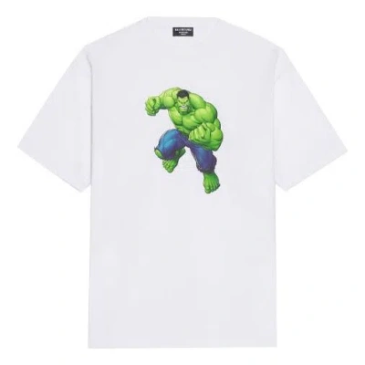 BALENCIAGA BALENCIAGA HULK 2021 MARVEL MEDIUM FIT T-SHIRT 'WHITE'