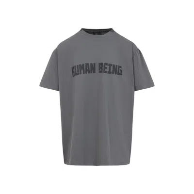 BALENCIAGA BALENCIAGA  HUMAN BEING GREY T-SHIRT