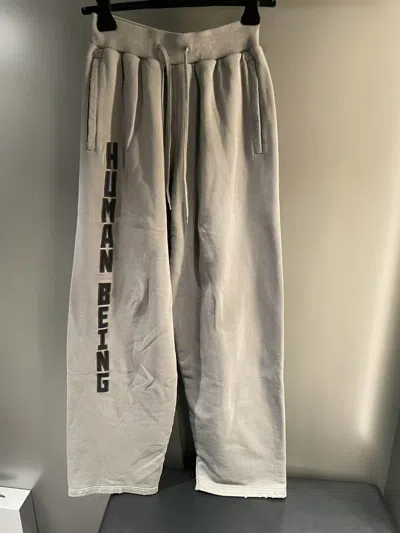 Balenciaga Human Being Oversized Sweatpants In Nude