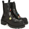 Balenciaga Black Leather Hummer Lace-up Ankle Boots