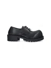 Balenciaga Black Leather Derby Hummer Lace Up Shoes In Black