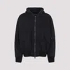 Balenciaga Hybrid Bomber Jacket With Side Flap Pockets In Black