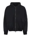 Balenciaga Hybrid Bomber Jacket With Side Flap Pockets In Black