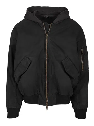 Balenciaga Hybrid Bomber Sweatshirts Black