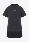 Balenciaga Women Hybrid T-shirt Dress With Sport Icon Logo In Black