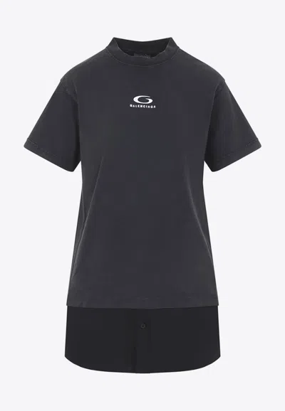 BALENCIAGA HYBRID MINI T-SHIRT DRESS