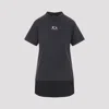 Balenciaga Women Hybrid T-shirt Dress With Sport Icon Logo In Black
