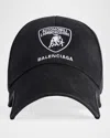 Balenciaga X Automobili Lamborghini Logo Embroidered Adjustable Baseball Cap