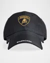 Balenciaga X Automobili Lamborghini Baseball Cap In Black