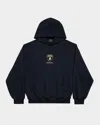 Balenciaga Black Hoodie With Fixed Hood And Logo Print On The Front In Cotton Man In Black