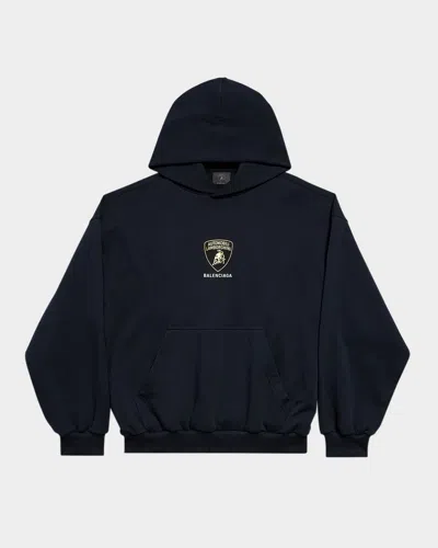 Balenciaga I Automobili Lamborghini Hoodie Medium Fit In Black