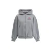 Balenciaga Grey Zip-up Sweatshirt I Love Paris Women