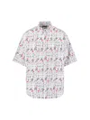 Balenciaga Printed Short Sleeve Shirt With Button-down Collar