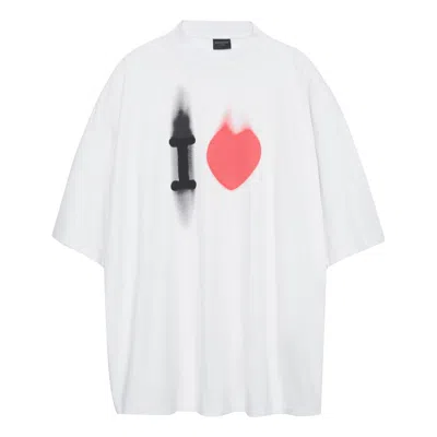 Balenciaga I Love T-shirt Large Fit 'white'