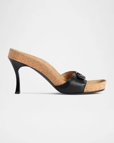 Balenciaga Scholl Collaboration Sandals Buckle Detail In Multi