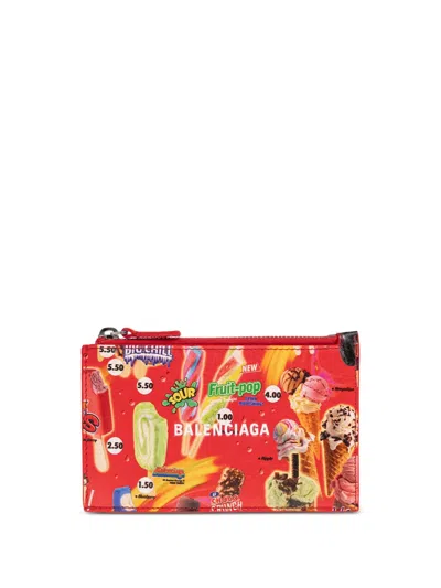Balenciaga Ice-cream Print Cardholder In Animal Print