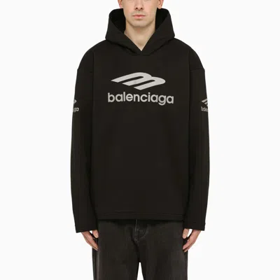 Balenciaga Icon 3b Sport Hoodie Black In Default Title