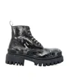 Balenciaga Imitation Of Old Effect Boots In Black