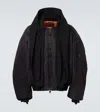 Balenciaga Incognito Hooded Bomber Jacket In Black