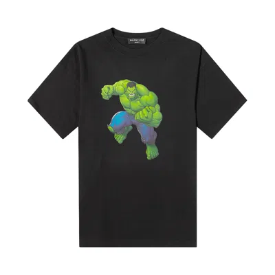 Pre-owned Balenciaga Incredible Hulk Medium Fit Tee 'black'