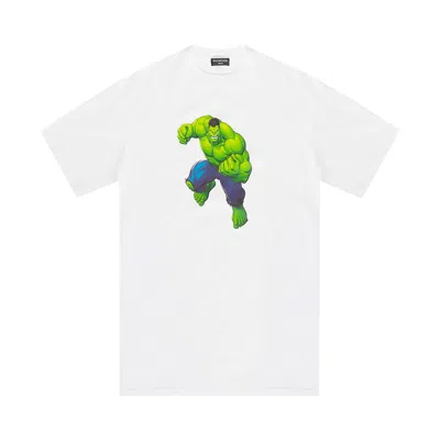 Pre-owned Balenciaga Incredible Hulk Medium Fit Tee 'white'