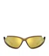 Balenciaga Mens Brown 6e000312 Bb0289s Rectangle-shape Injected Sunglasses In Brown