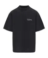 Balenciaga Men Graphite Cotton Oversize T-shirt In Black, White, Red