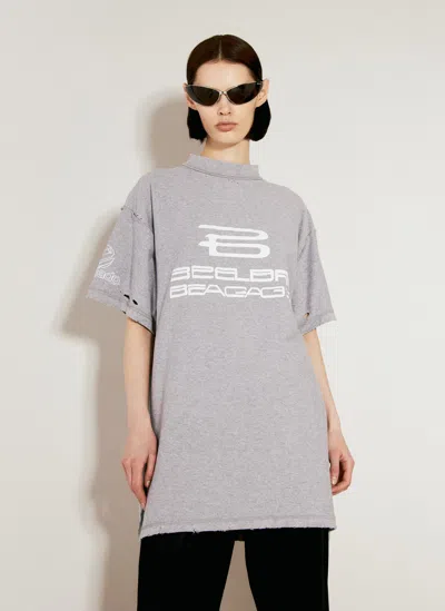 Balenciaga Inside-out Short Sleeve T-shirt In Grey