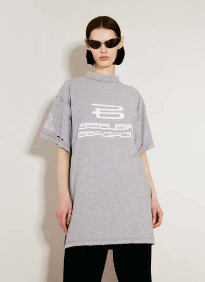 Balenciaga Inside-out Short Sleeve T-shirt In Grey