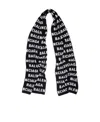 Balenciaga Bal Horizontal Allover Scarf In Black In Black