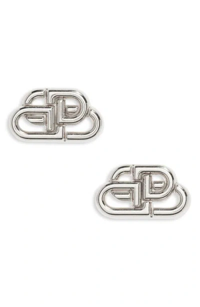 Balenciaga Interlocking Logo Stud Earrings