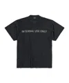 Balenciaga Internal Use Only Inside-out T-shirt In Black