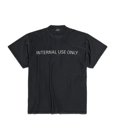 Balenciaga Internal Use Only Inside-out T-shirt In Black