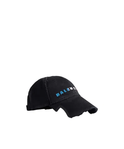 Balenciaga International Cap In Faded Black