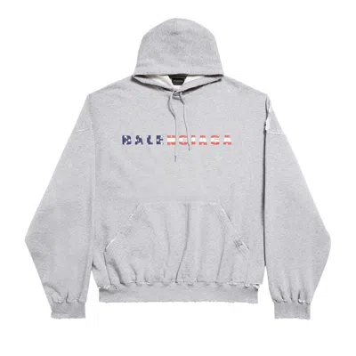 Pre-owned Balenciaga International Hoodie 'heather Grey' | Men's Size 2 In Gray