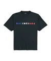 Balenciaga Cotton International T-shirt In Faded Black