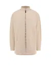 Balenciaga Intertwined Cardigan With Bb Garderobe Motif In Neutral