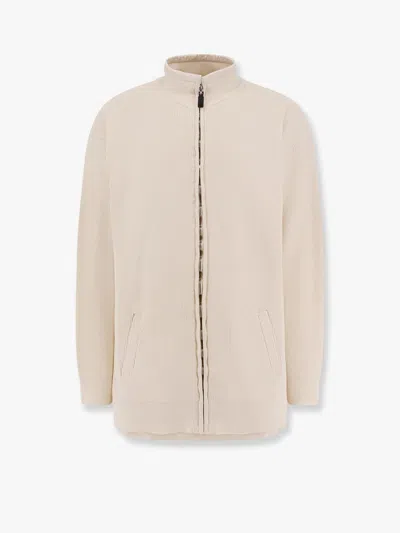 Balenciaga Intertwined Cardigan With Bb Garderobe Motif In Beige