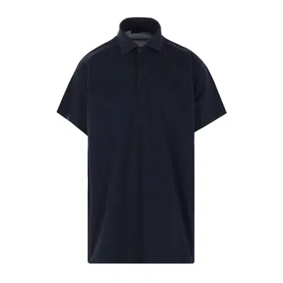 Balenciaga Intertwined Design Polo Shirt With Aesthetic In Blue