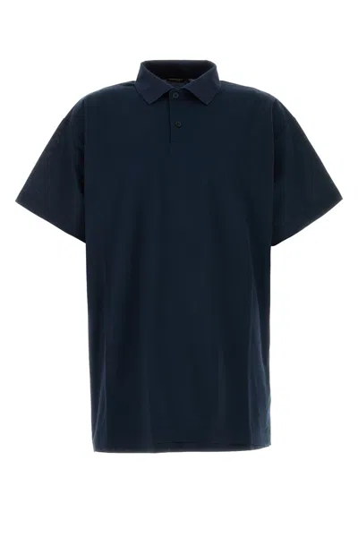 Balenciaga Intertwined Polo Shirt In Blue