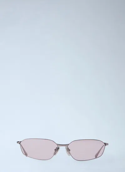 Balenciaga Invisible Oval Sunglasses In Pink