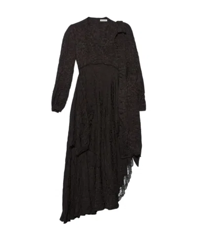 Balenciaga Irregular Skirt Dress In Black