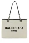 Balenciaga Ivory Canvas M Duty Free Shopping Bag In Naturel
