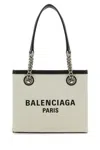 Balenciaga Ivory Canvas M Duty Free Shopping Bag In Beige