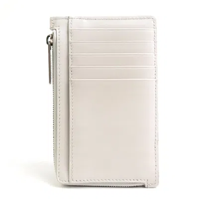 Pre-owned Balenciaga Ivory Leather Coin Purse/coin Case ()