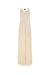Balenciaga White Logo-print Racerback Gown In White