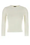 Balenciaga Cropped Sweater With Logo Patch In Wool Blend