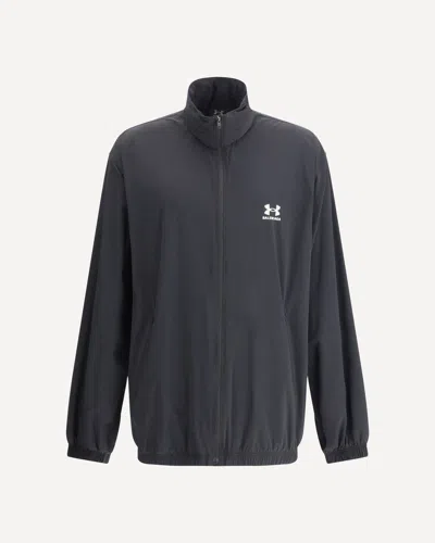 Balenciaga X Under Armour Printed Windbreaker In Black