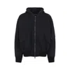 Balenciaga Hybrid Bomber Jacket With Side Flap Pockets In Black